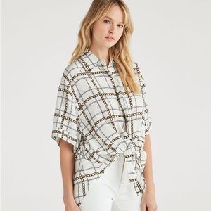 7 for all mankind chain print blouse